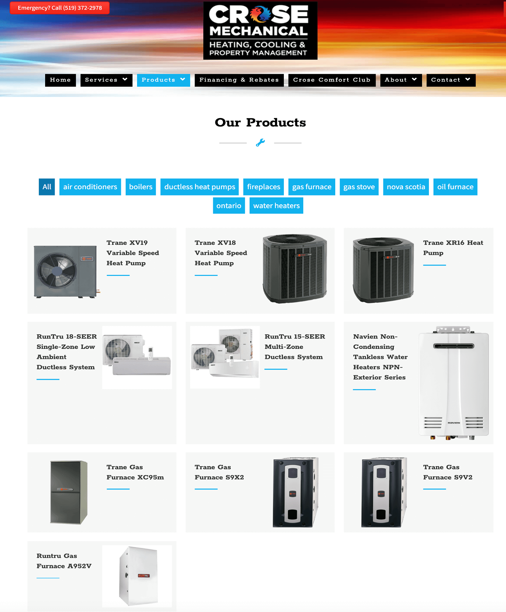 Top 3 Heating & Cooling Equipment Brands Product Gallery! Crose